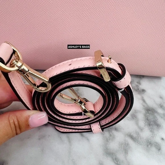 Kate Spade Madison Small Satchel Crossbody In Conch Pink - Picture 9 of 11